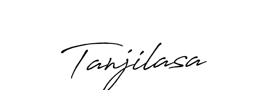 How to make Tanjilasa name signature. Use Antro_Vectra_Bolder style for creating short signs online. This is the latest handwritten sign. Tanjilasa signature style 7 images and pictures png