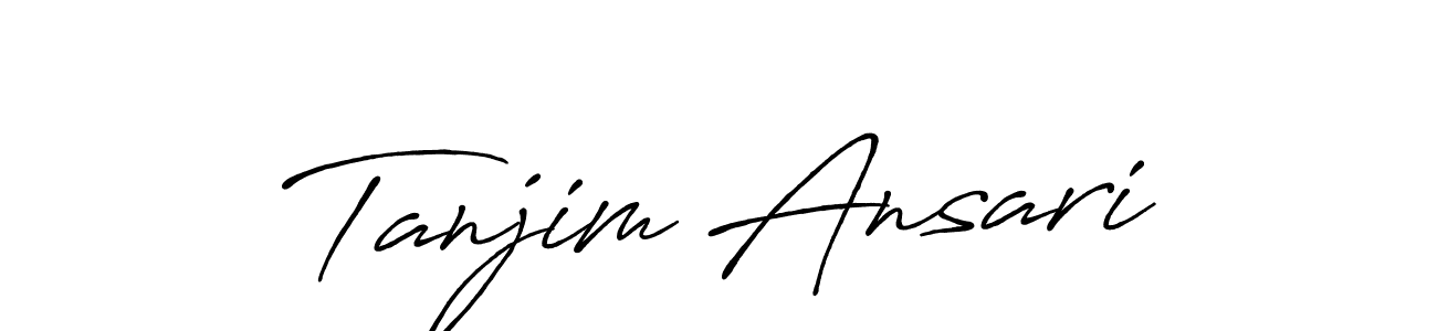 How to make Tanjim Ansari name signature. Use Antro_Vectra_Bolder style for creating short signs online. This is the latest handwritten sign. Tanjim Ansari signature style 7 images and pictures png