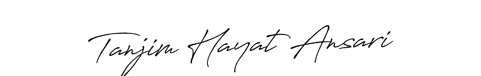 This is the best signature style for the Tanjim Hayat Ansari name. Also you like these signature font (Antro_Vectra_Bolder). Mix name signature. Tanjim Hayat Ansari signature style 7 images and pictures png