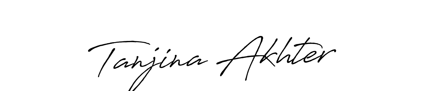 Make a short Tanjina Akhter signature style. Manage your documents anywhere anytime using Antro_Vectra_Bolder. Create and add eSignatures, submit forms, share and send files easily. Tanjina Akhter signature style 7 images and pictures png
