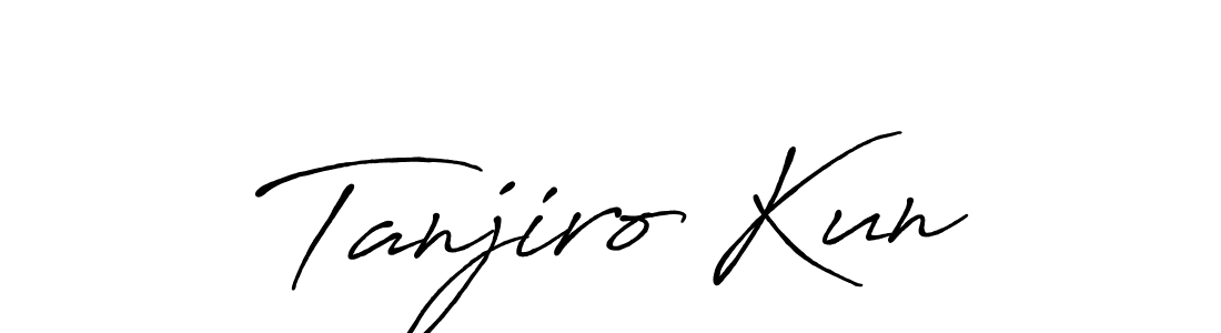 Use a signature maker to create a handwritten signature online. With this signature software, you can design (Antro_Vectra_Bolder) your own signature for name Tanjiro Kun. Tanjiro Kun signature style 7 images and pictures png