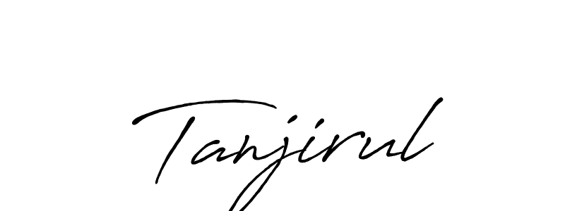 Use a signature maker to create a handwritten signature online. With this signature software, you can design (Antro_Vectra_Bolder) your own signature for name Tanjirul. Tanjirul signature style 7 images and pictures png