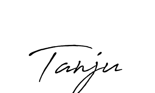 Tanju stylish signature style. Best Handwritten Sign (Antro_Vectra_Bolder) for my name. Handwritten Signature Collection Ideas for my name Tanju. Tanju signature style 7 images and pictures png