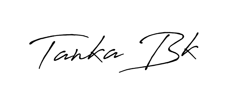 Make a beautiful signature design for name Tanka Bk. With this signature (Antro_Vectra_Bolder) style, you can create a handwritten signature for free. Tanka Bk signature style 7 images and pictures png