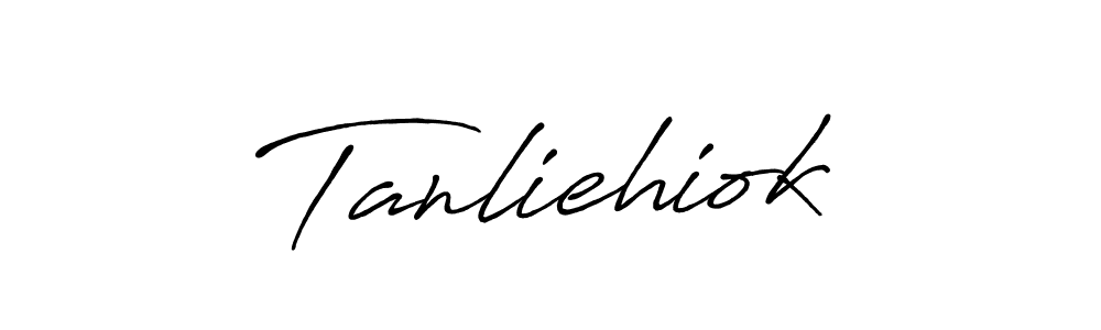 Create a beautiful signature design for name Tanliehiok. With this signature (Antro_Vectra_Bolder) fonts, you can make a handwritten signature for free. Tanliehiok signature style 7 images and pictures png