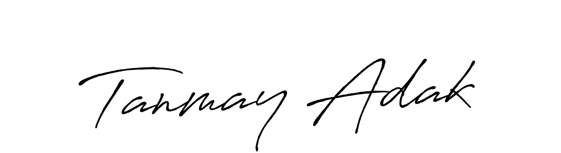 Use a signature maker to create a handwritten signature online. With this signature software, you can design (Antro_Vectra_Bolder) your own signature for name Tanmay Adak. Tanmay Adak signature style 7 images and pictures png