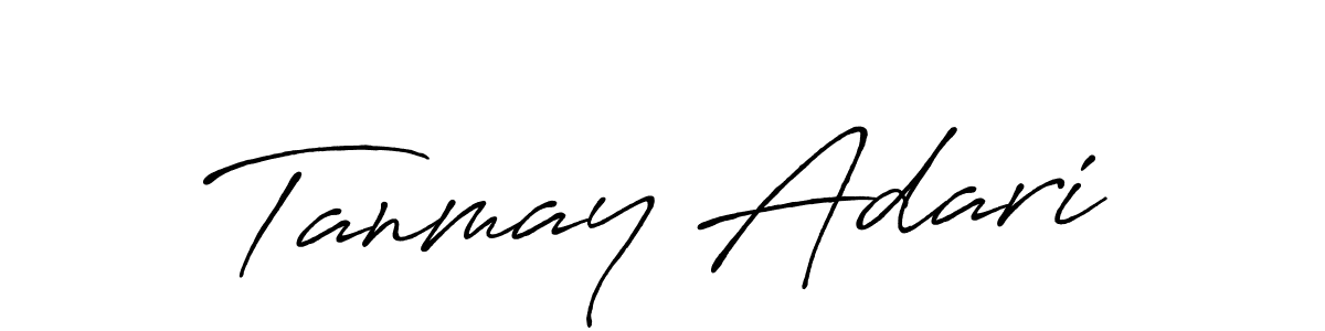 Use a signature maker to create a handwritten signature online. With this signature software, you can design (Antro_Vectra_Bolder) your own signature for name Tanmay Adari. Tanmay Adari signature style 7 images and pictures png