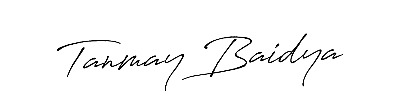 The best way (Antro_Vectra_Bolder) to make a short signature is to pick only two or three words in your name. The name Tanmay Baidya include a total of six letters. For converting this name. Tanmay Baidya signature style 7 images and pictures png