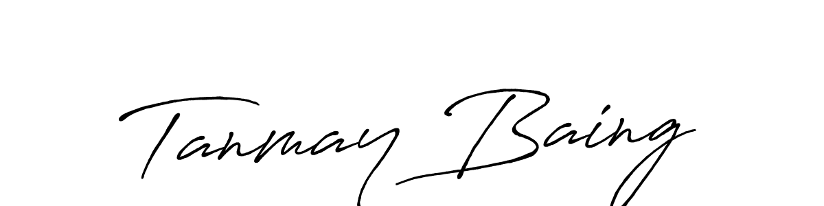 The best way (Antro_Vectra_Bolder) to make a short signature is to pick only two or three words in your name. The name Tanmay Baing include a total of six letters. For converting this name. Tanmay Baing signature style 7 images and pictures png