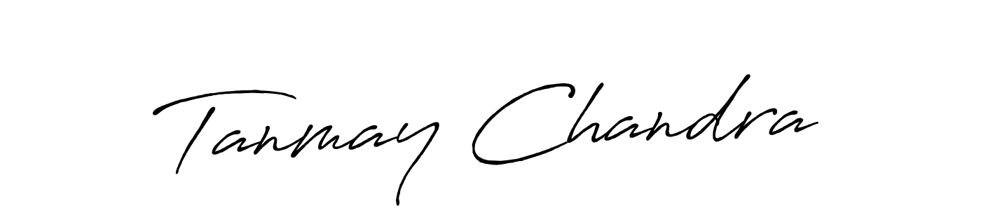 Create a beautiful signature design for name Tanmay Chandra. With this signature (Antro_Vectra_Bolder) fonts, you can make a handwritten signature for free. Tanmay Chandra signature style 7 images and pictures png