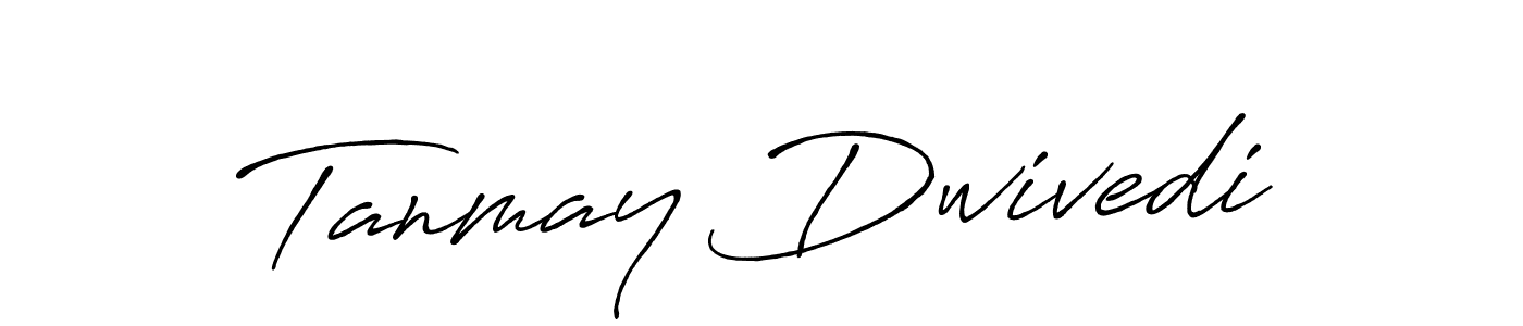 Create a beautiful signature design for name Tanmay Dwivedi. With this signature (Antro_Vectra_Bolder) fonts, you can make a handwritten signature for free. Tanmay Dwivedi signature style 7 images and pictures png