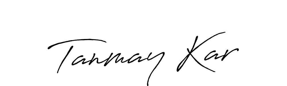 How to make Tanmay Kar name signature. Use Antro_Vectra_Bolder style for creating short signs online. This is the latest handwritten sign. Tanmay Kar signature style 7 images and pictures png