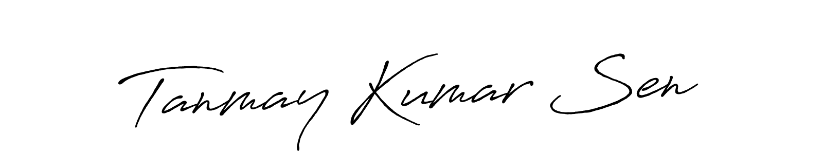 Tanmay Kumar Sen stylish signature style. Best Handwritten Sign (Antro_Vectra_Bolder) for my name. Handwritten Signature Collection Ideas for my name Tanmay Kumar Sen. Tanmay Kumar Sen signature style 7 images and pictures png