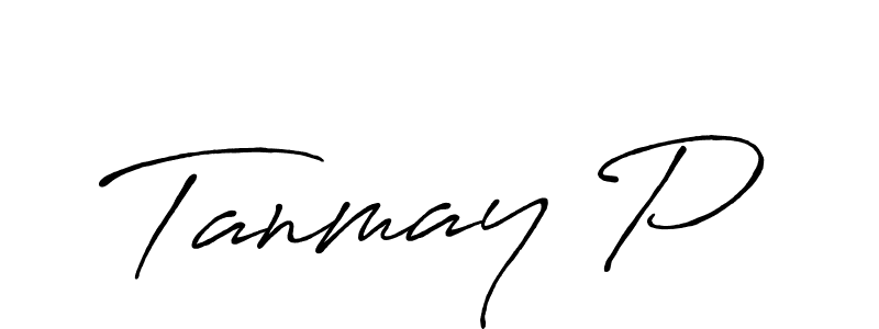 Tanmay P stylish signature style. Best Handwritten Sign (Antro_Vectra_Bolder) for my name. Handwritten Signature Collection Ideas for my name Tanmay P. Tanmay P signature style 7 images and pictures png