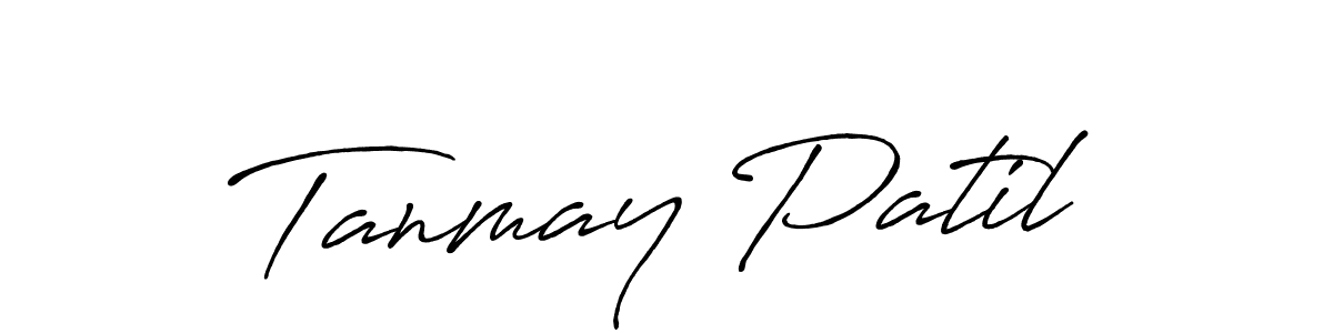 Use a signature maker to create a handwritten signature online. With this signature software, you can design (Antro_Vectra_Bolder) your own signature for name Tanmay Patil. Tanmay Patil signature style 7 images and pictures png