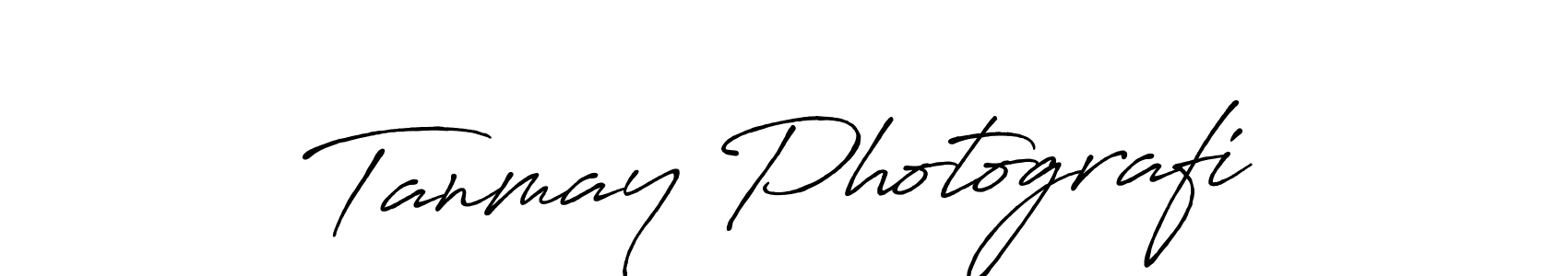 Create a beautiful signature design for name Tanmay Photografi. With this signature (Antro_Vectra_Bolder) fonts, you can make a handwritten signature for free. Tanmay Photografi signature style 7 images and pictures png
