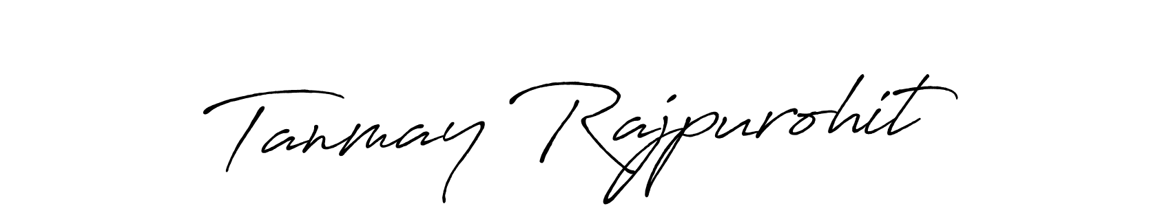 Create a beautiful signature design for name Tanmay Rajpurohit. With this signature (Antro_Vectra_Bolder) fonts, you can make a handwritten signature for free. Tanmay Rajpurohit signature style 7 images and pictures png