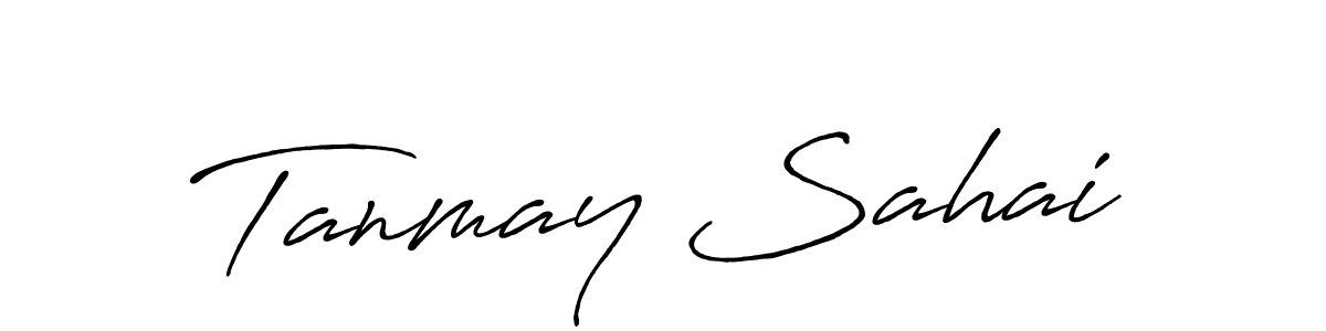 Similarly Antro_Vectra_Bolder is the best handwritten signature design. Signature creator online .You can use it as an online autograph creator for name Tanmay Sahai. Tanmay Sahai signature style 7 images and pictures png