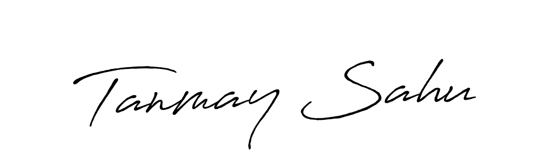 Create a beautiful signature design for name Tanmay Sahu. With this signature (Antro_Vectra_Bolder) fonts, you can make a handwritten signature for free. Tanmay Sahu signature style 7 images and pictures png