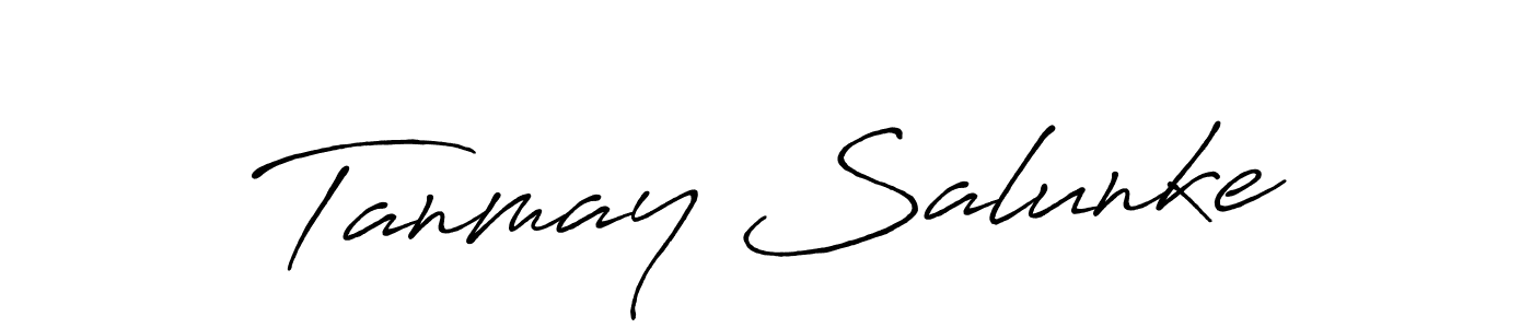 How to Draw Tanmay Salunke signature style? Antro_Vectra_Bolder is a latest design signature styles for name Tanmay Salunke. Tanmay Salunke signature style 7 images and pictures png