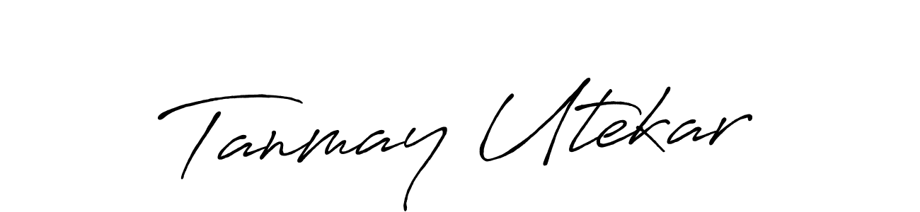 Similarly Antro_Vectra_Bolder is the best handwritten signature design. Signature creator online .You can use it as an online autograph creator for name Tanmay Utekar. Tanmay Utekar signature style 7 images and pictures png