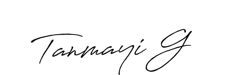 Create a beautiful signature design for name Tanmayi G. With this signature (Antro_Vectra_Bolder) fonts, you can make a handwritten signature for free. Tanmayi G signature style 7 images and pictures png