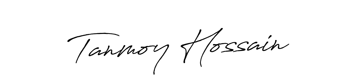 Create a beautiful signature design for name Tanmoy Hossain. With this signature (Antro_Vectra_Bolder) fonts, you can make a handwritten signature for free. Tanmoy Hossain signature style 7 images and pictures png