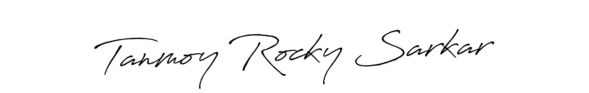 Make a beautiful signature design for name Tanmoy Rocky Sarkar. With this signature (Antro_Vectra_Bolder) style, you can create a handwritten signature for free. Tanmoy Rocky Sarkar signature style 7 images and pictures png