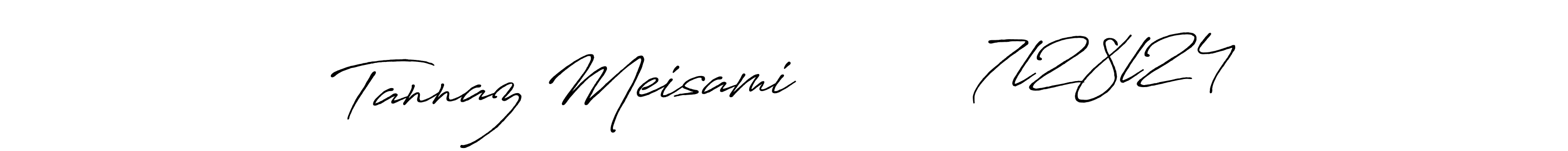 Use a signature maker to create a handwritten signature online. With this signature software, you can design (Antro_Vectra_Bolder) your own signature for name Tannaz Meisami          7l28l24. Tannaz Meisami          7l28l24 signature style 7 images and pictures png