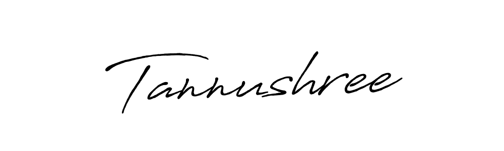 How to make Tannushree signature? Antro_Vectra_Bolder is a professional autograph style. Create handwritten signature for Tannushree name. Tannushree signature style 7 images and pictures png