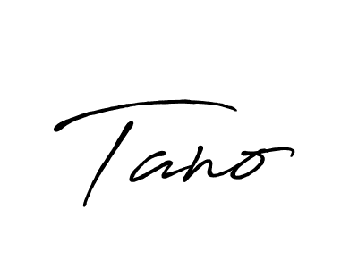 Make a beautiful signature design for name Tano. With this signature (Antro_Vectra_Bolder) style, you can create a handwritten signature for free. Tano signature style 7 images and pictures png