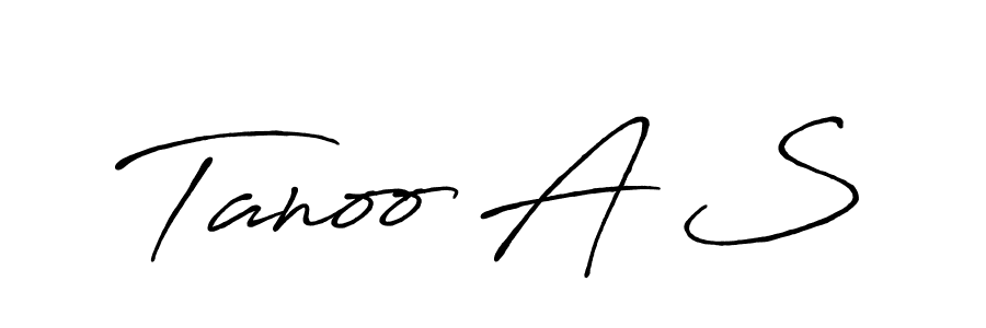 if you are searching for the best signature style for your name Tanoo A S. so please give up your signature search. here we have designed multiple signature styles  using Antro_Vectra_Bolder. Tanoo A S signature style 7 images and pictures png