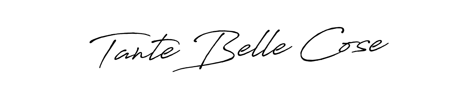 How to make Tante Belle Cose name signature. Use Antro_Vectra_Bolder style for creating short signs online. This is the latest handwritten sign. Tante Belle Cose signature style 7 images and pictures png