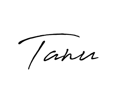 Tanu stylish signature style. Best Handwritten Sign (Antro_Vectra_Bolder) for my name. Handwritten Signature Collection Ideas for my name Tanu. Tanu signature style 7 images and pictures png