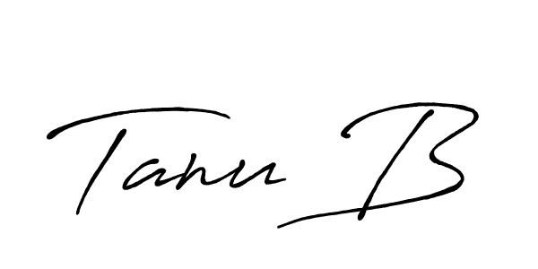 Create a beautiful signature design for name Tanu B. With this signature (Antro_Vectra_Bolder) fonts, you can make a handwritten signature for free. Tanu B signature style 7 images and pictures png