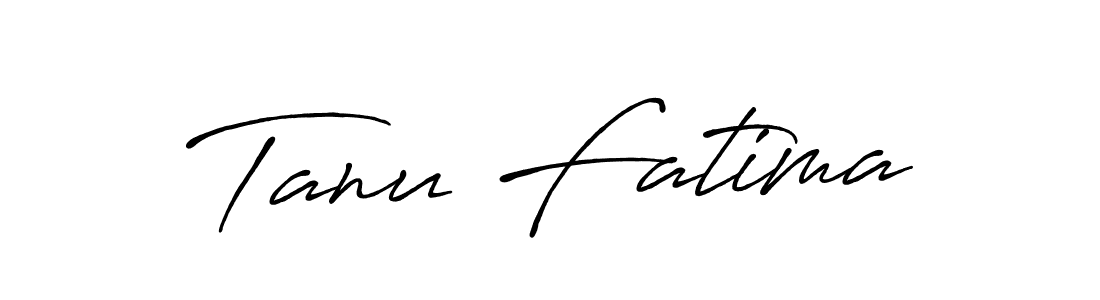 How to make Tanu Fatima signature? Antro_Vectra_Bolder is a professional autograph style. Create handwritten signature for Tanu Fatima name. Tanu Fatima signature style 7 images and pictures png
