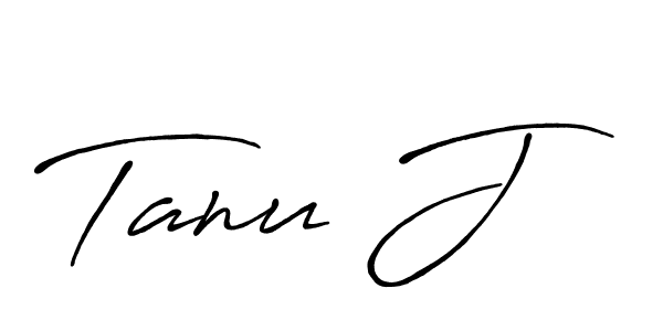 Design your own signature with our free online signature maker. With this signature software, you can create a handwritten (Antro_Vectra_Bolder) signature for name Tanu J. Tanu J signature style 7 images and pictures png