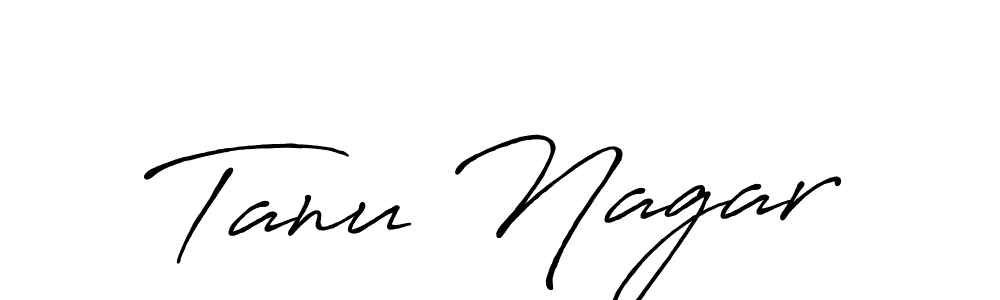 Create a beautiful signature design for name Tanu Nagar. With this signature (Antro_Vectra_Bolder) fonts, you can make a handwritten signature for free. Tanu Nagar signature style 7 images and pictures png