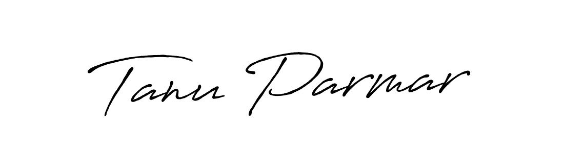 How to make Tanu Parmar signature? Antro_Vectra_Bolder is a professional autograph style. Create handwritten signature for Tanu Parmar name. Tanu Parmar signature style 7 images and pictures png