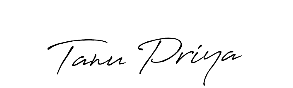 How to make Tanu Priya signature? Antro_Vectra_Bolder is a professional autograph style. Create handwritten signature for Tanu Priya name. Tanu Priya signature style 7 images and pictures png