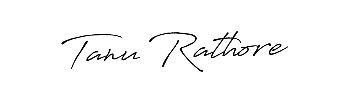 Create a beautiful signature design for name Tanu Rathore. With this signature (Antro_Vectra_Bolder) fonts, you can make a handwritten signature for free. Tanu Rathore signature style 7 images and pictures png