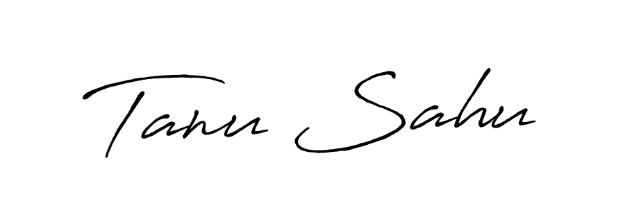 Tanu Sahu stylish signature style. Best Handwritten Sign (Antro_Vectra_Bolder) for my name. Handwritten Signature Collection Ideas for my name Tanu Sahu. Tanu Sahu signature style 7 images and pictures png