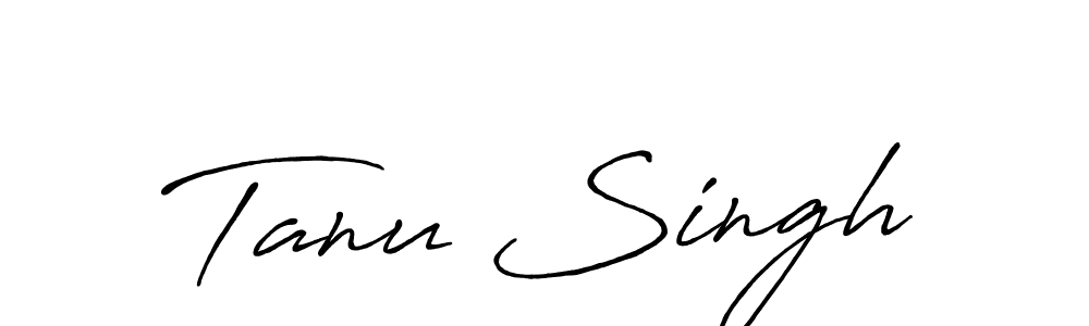 How to make Tanu Singh signature? Antro_Vectra_Bolder is a professional autograph style. Create handwritten signature for Tanu Singh name. Tanu Singh signature style 7 images and pictures png