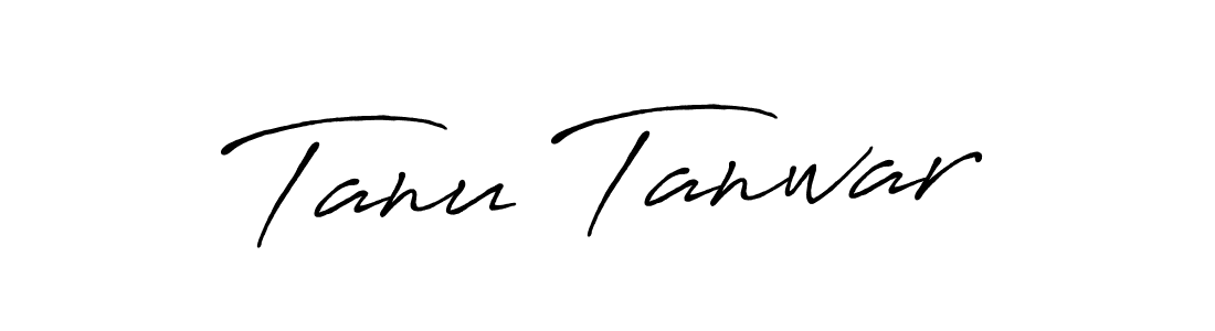 Create a beautiful signature design for name Tanu Tanwar. With this signature (Antro_Vectra_Bolder) fonts, you can make a handwritten signature for free. Tanu Tanwar signature style 7 images and pictures png