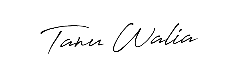 Use a signature maker to create a handwritten signature online. With this signature software, you can design (Antro_Vectra_Bolder) your own signature for name Tanu Walia. Tanu Walia signature style 7 images and pictures png