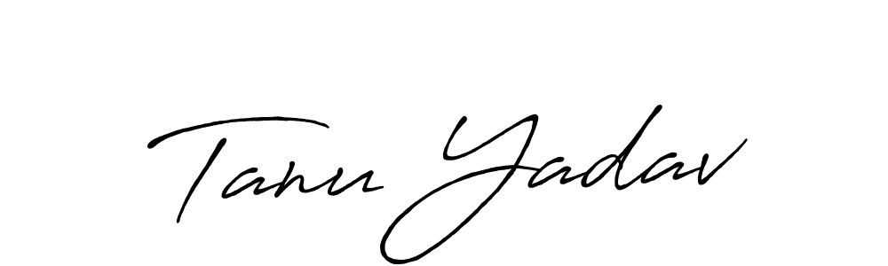 Make a short Tanu Yadav signature style. Manage your documents anywhere anytime using Antro_Vectra_Bolder. Create and add eSignatures, submit forms, share and send files easily. Tanu Yadav signature style 7 images and pictures png