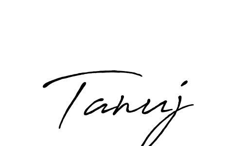 Make a beautiful signature design for name Tanuj. With this signature (Antro_Vectra_Bolder) style, you can create a handwritten signature for free. Tanuj signature style 7 images and pictures png