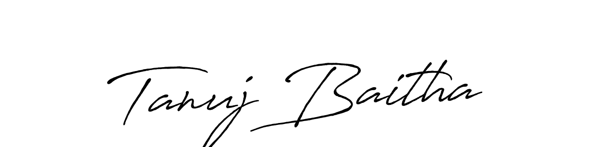 Similarly Antro_Vectra_Bolder is the best handwritten signature design. Signature creator online .You can use it as an online autograph creator for name Tanuj Baitha. Tanuj Baitha signature style 7 images and pictures png
