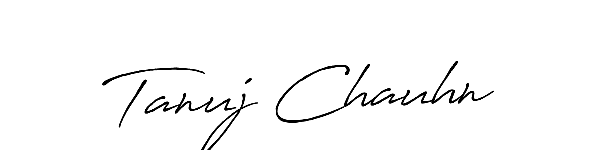 How to make Tanuj Chauhn signature? Antro_Vectra_Bolder is a professional autograph style. Create handwritten signature for Tanuj Chauhn name. Tanuj Chauhn signature style 7 images and pictures png