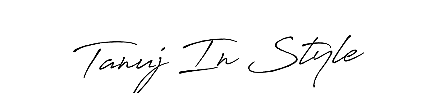 You should practise on your own different ways (Antro_Vectra_Bolder) to write your name (Tanuj In Style) in signature. don't let someone else do it for you. Tanuj In Style signature style 7 images and pictures png